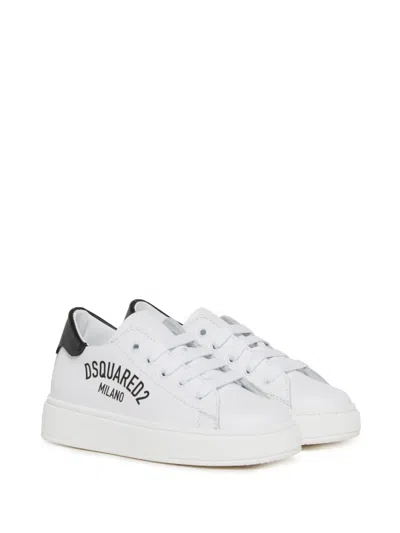 Dsquared2 Kids' Logo Sneakers In Multi