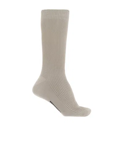 Dsquared2 Logo Socks In Neutral