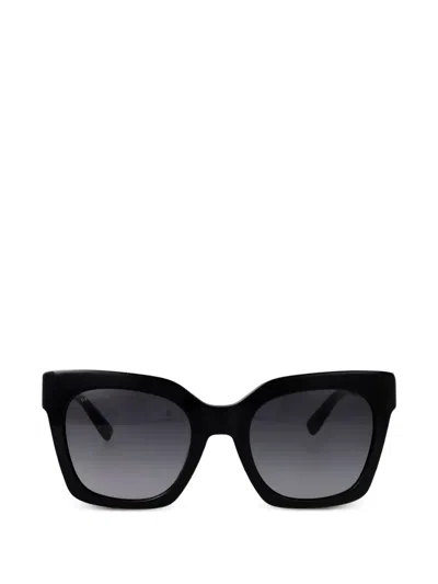 Dsquared2 Logo Square-frame Sunglasses In Black