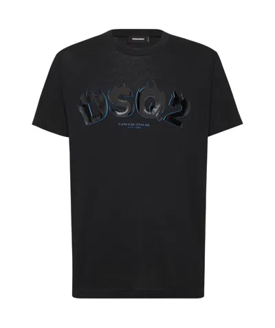 DSQUARED2 DSQUARED2 LOGO-STAMP CREWNECK T-SHIRT