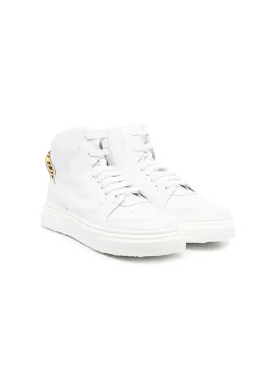 Dsquared2 Kids' Logo-strap High-top Sneakers In White