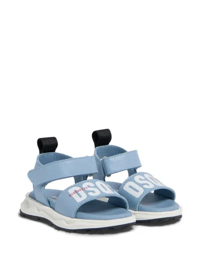 Dsquared2 Babies' Logo-strap Sandals In Blue