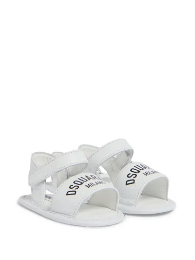 Dsquared2 Babies' Logo-strap Sandals In White