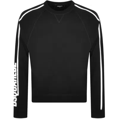 Dsquared2 Logo Sleeve Sweatshirt In Black