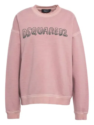 Dsquared2 Logo Sweatshirt In Pink