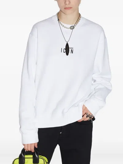 Dsquared2 Logo Sweatshirt In White