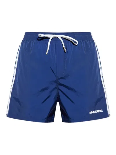 Dsquared2 Logo Swim Shorts In Blue