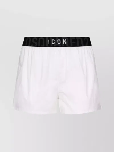 DSQUARED2 LOGO SWIM SHORTS MIDI WAIST