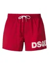 Dsquared2 Logo Swim Shorts In Red