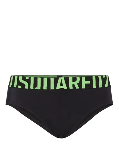 Dsquared2 Logo Swim Trunks In Black