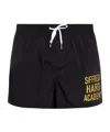 Dsquared2 Logo Printed Drawstring Swimming Shorts In Black