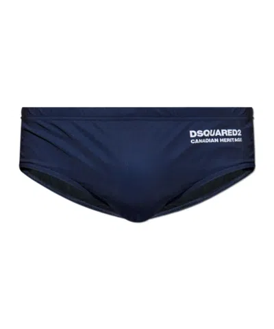Dsquared2 Logo Swimming Trunks In Blue