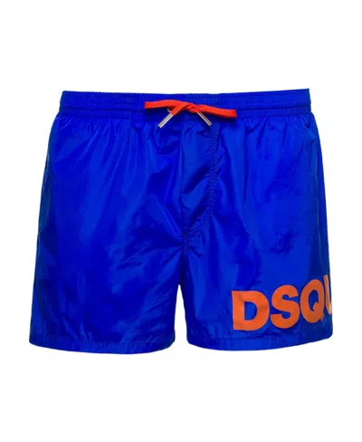 Dsquared2 Logo Swimming Trunks In Blue