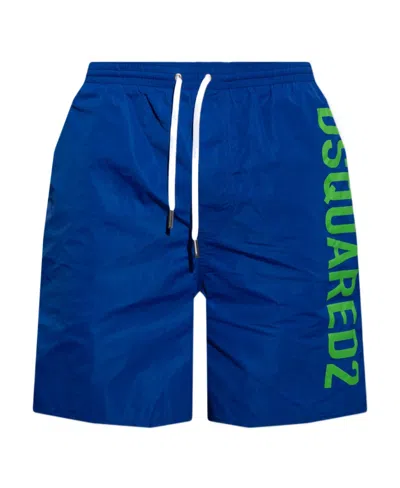 Dsquared2 Logo Swimming Trunks In Blue