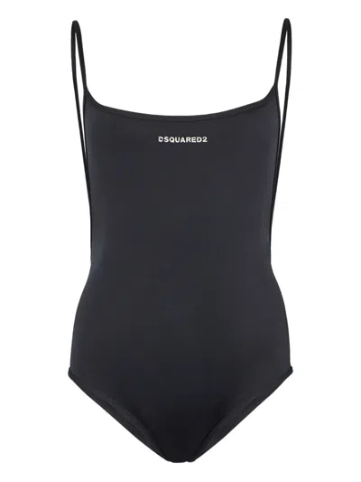 Dsquared2 Logo Swimsuit In Black