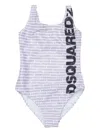Dsquared2 Logo Swimsuit In Blue