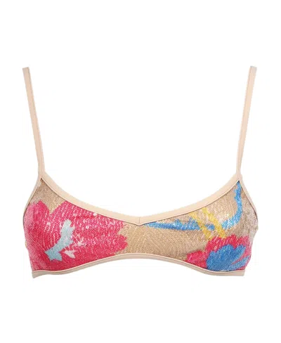 Dsquared2 Logo Swimsuit In Nude
