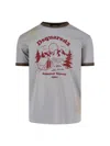 Dsquared2 Vintage Print Relaxed-fit T-shirt With Contrasting Trim