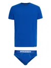 Dsquared2 Logo T-shirt And Boxers Set In Blue