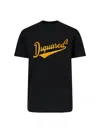 Dsquared2 Black T-shirt With Logo Print On The Front In Black
