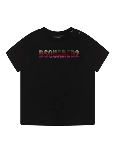 Dsquared2 Babies' Logo T-shirt In Black