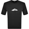 Dsquared2 Black T-shirt With Contrasting Icon Print In Cotton Man In Black