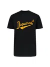 Dsquared2 Black T-shirt With Logo Print On The Front In Black  