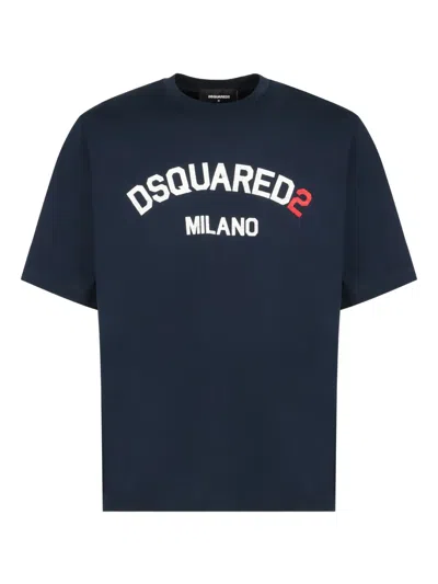 Dsquared2 Logo T-shirt In Blue