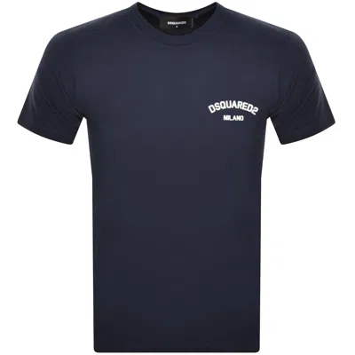 DSQUARED2 DSQUARED2 LOGO T SHIRT NAVY