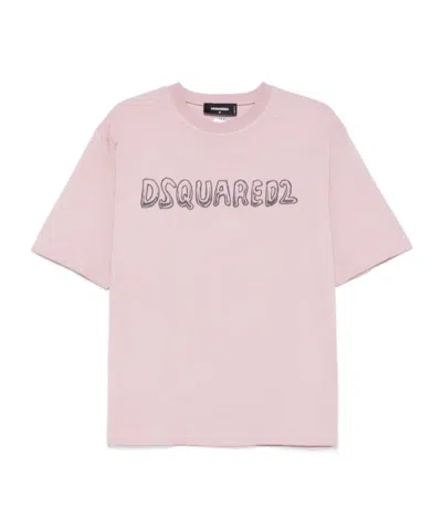 Dsquared2 Logo T-shirt In Pink