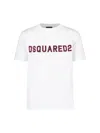 Dsquared2 Cool Football Crew Cotton T-shirt In White