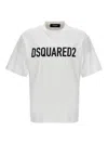Dsquared2 Loose-fit White Cotton T-shirt With Logo Print In White