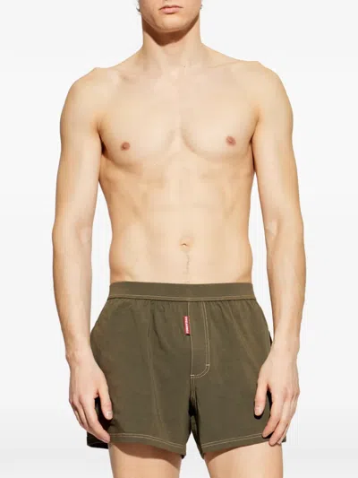 Dsquared2 Logo-tab Boxers In Green