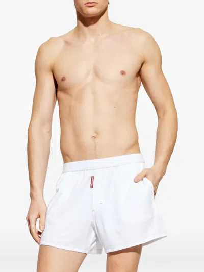 Dsquared2 Logo-tab Boxers In White