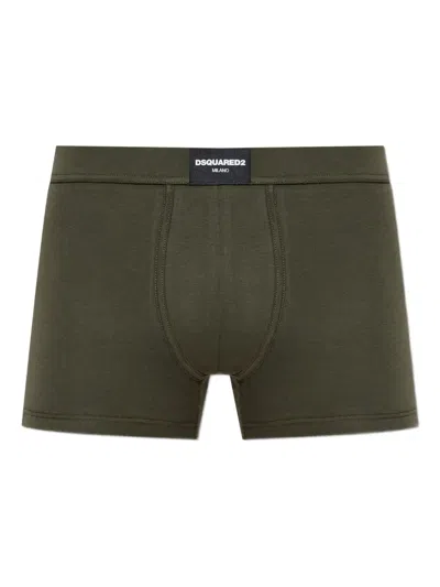 Dsquared2 Logo-tag Boxers In Green