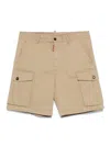 Dsquared2 Logo-tag Cargo Shorts In Brown