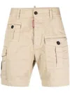 Dsquared2 Beige Cargo Shorts In Nude