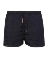 Dsquared2 Logo-tag Denim Shorts In Black