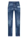 Dsquared2 Stretch Cotton Skater Jeans In Blue
