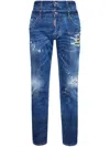 Dsquared2 Logo-tag Jeans In Blau