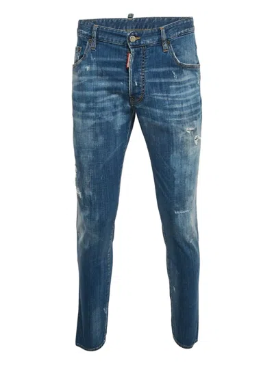 Pre-owned Dsquared2 Logo-tag Jeans In Blue