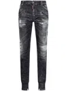 Dsquared2 Logo-tag Jeans In Schwarz