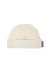 Dsquared2 Logo Tag Knit Wool Beanie In Neutral