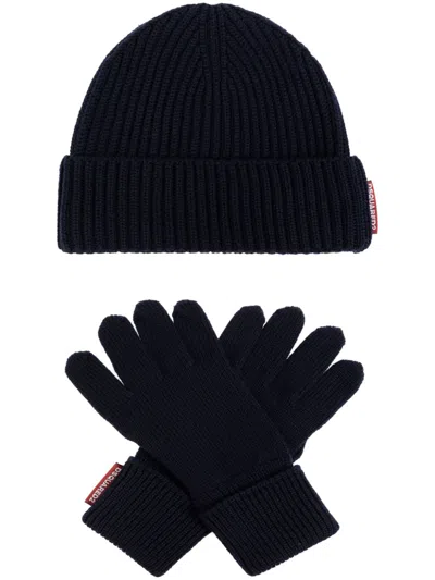 Dsquared2 Logo-tag Wool Beanie In Black