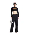 Dsquared2 Logo-tape Cotton Track Pants In Black
