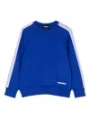 Dsquared2 Logo-tape Crew-neck Sweatshirt In Blue
