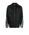 Dsquared2 Logo-tape Detail Windbreaker Jacket In Black