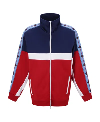 DSQUARED2 LOGO-TAPE DETAIL ZIP-UP CARDIGAN