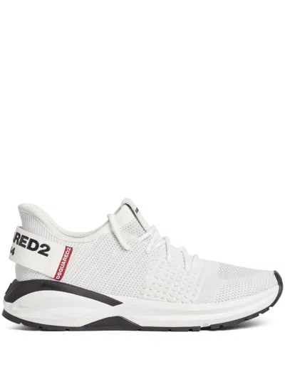 Dsquared2 Logo-tape Low-top Sneakers In White