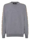 Dsquared2 Logo-tape Sweater In Gray